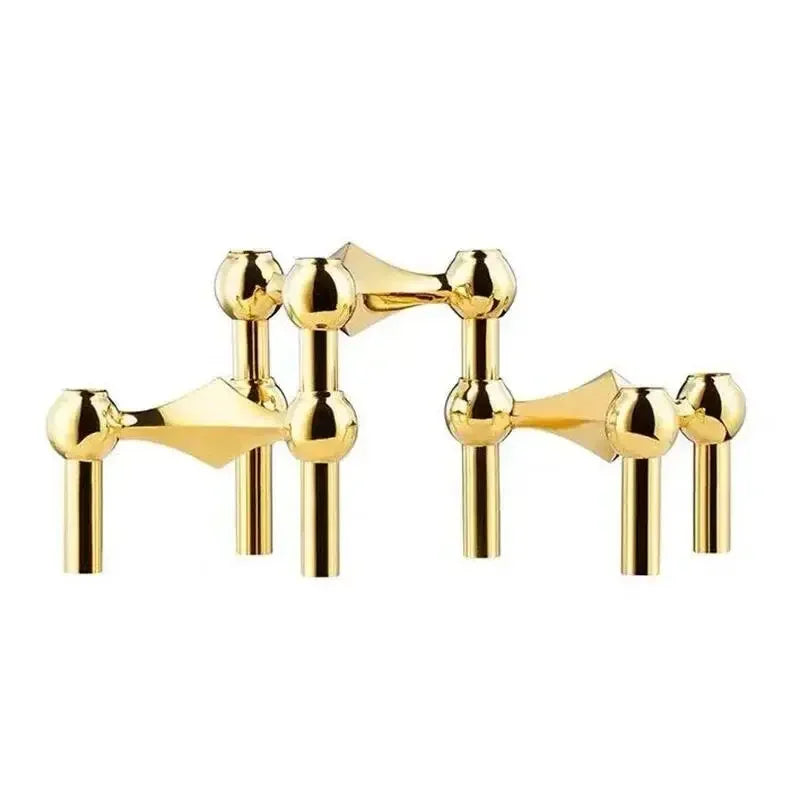 Molecular Structure Silver Candlestick – Elegant Modern Candle Holder for Decoration