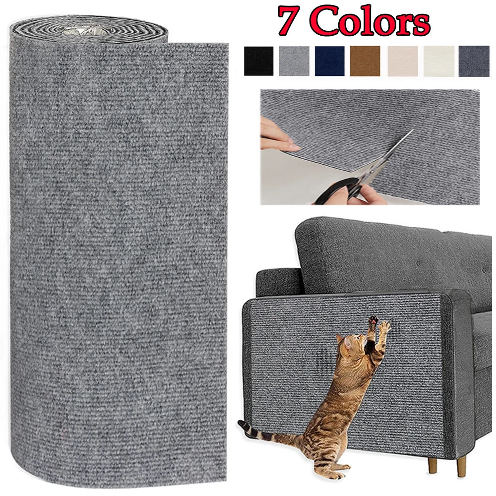 KittyGuard™ 7-Colour Self-Adhesive Cat Scratch Mat – Sofa & Furniture Protector Carpet