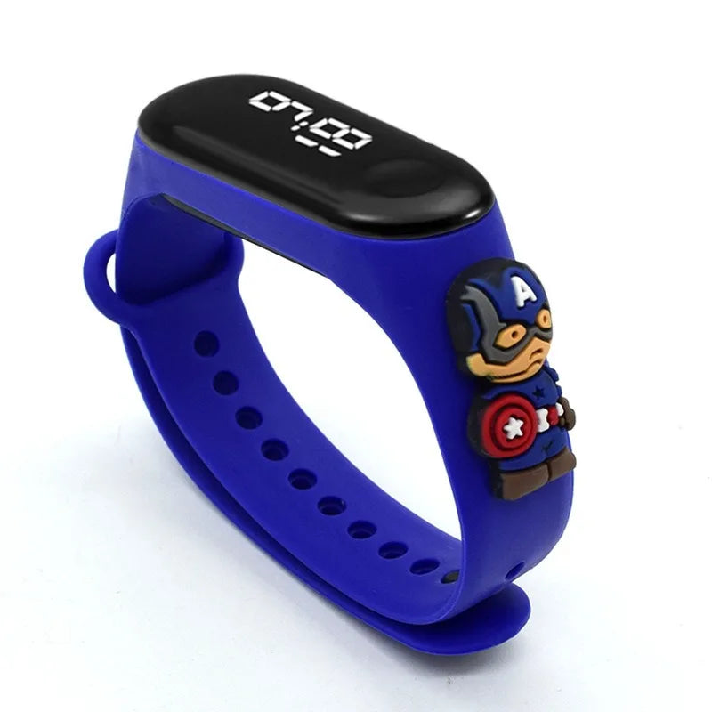 Marvel Cartoon Watch – Digital LED Display, Waterproof, Perfect Gift for Kids & Young Superhero Fans