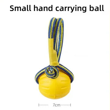 EVA Foam Dog Toy – Floating Ball & Rope Pull Ring for Teething & Training