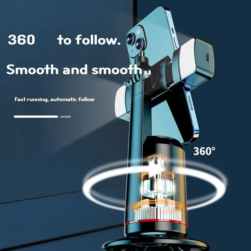 COOL DIER 2025 SmartFollow™ 360° Rotation Gimbal – Face Tracking Tripod & Selfie Stick for TikTok & Live Streaming
