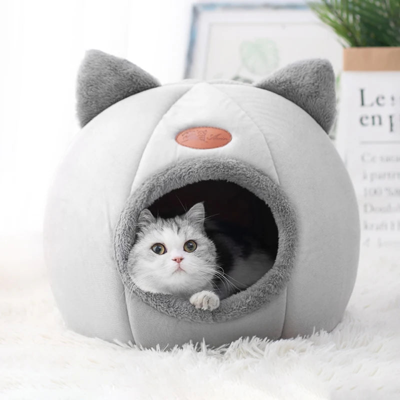CozyCave™ Deep Sleep Pet Bed – Warm Indoor Basket & Tent for Cats & Small Dogs