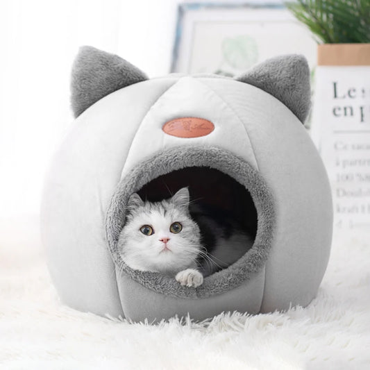 CozyCave™ Deep Sleep Pet Bed – Warm Indoor Basket & Tent for Cats & Small Dogs