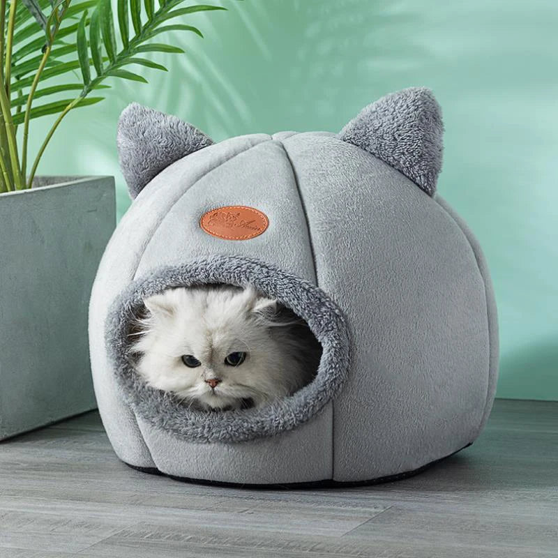 CozyCave™ Deep Sleep Pet Bed – Warm Indoor Basket & Tent for Cats & Small Dogs
