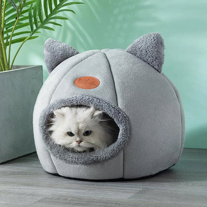 CozyCave™ Deep Sleep Pet Bed – Warm Indoor Basket & Tent for Cats & Small Dogs