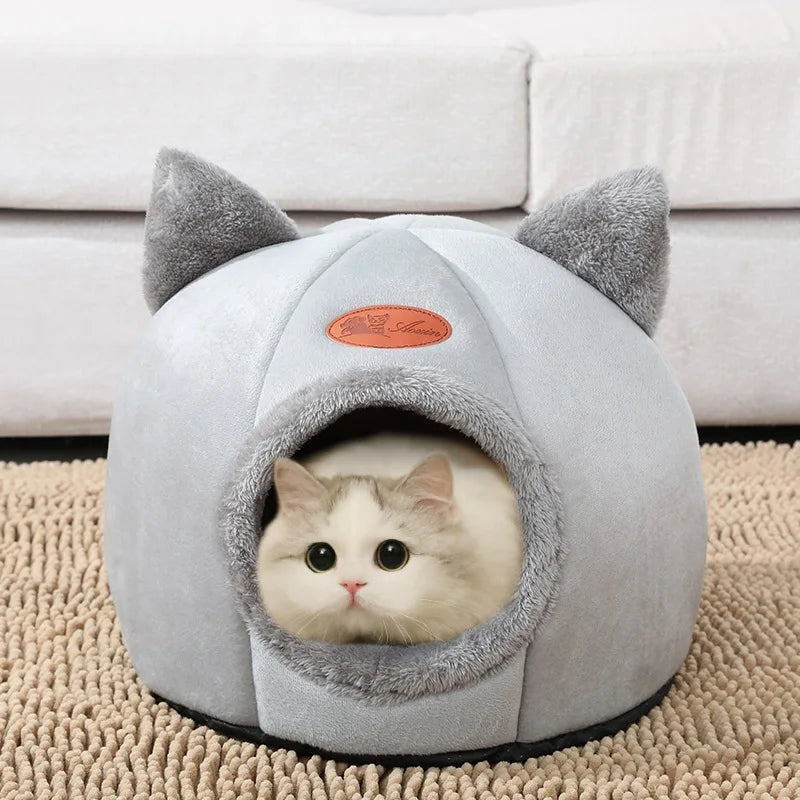 CozyCave™ Deep Sleep Pet Bed – Warm Indoor Basket & Tent for Cats & Small Dogs