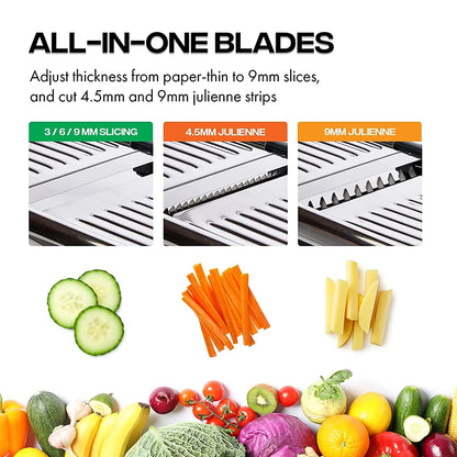 Stainless Steel Adjustable Mandoline Vegetable Slicer & Cutter
