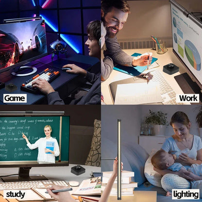 LumoBar™ RGB Monitor Light – 44cm Screen Hanging LED Lamp for Study, Gaming & Atmosphere Lighting