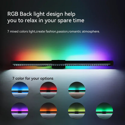LumoBar™ RGB Monitor Light – 44cm Screen Hanging LED Lamp for Study, Gaming & Atmosphere Lighting