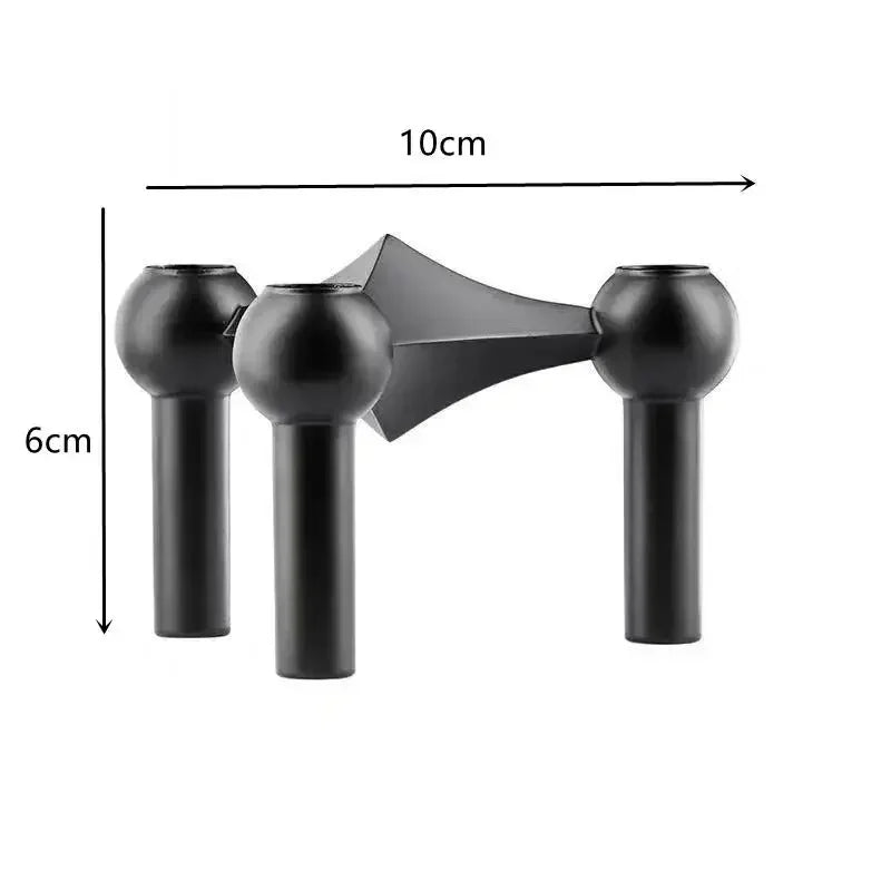 Molecular Structure Silver Candlestick – Elegant Modern Candle Holder for Decoration