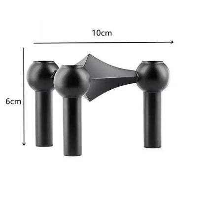 Molecular Structure Silver Candlestick – Elegant Modern Candle Holder for Decoration