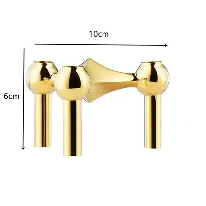 Molecular Structure Silver Candlestick – Elegant Modern Candle Holder for Decoration