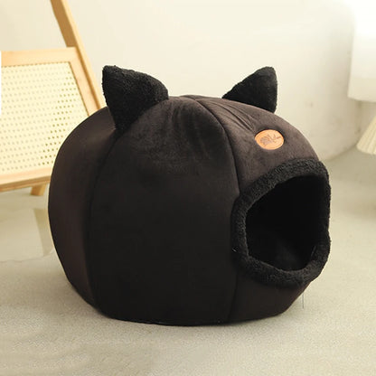 CozyCave™ Deep Sleep Pet Bed – Warm Indoor Basket & Tent for Cats & Small Dogs
