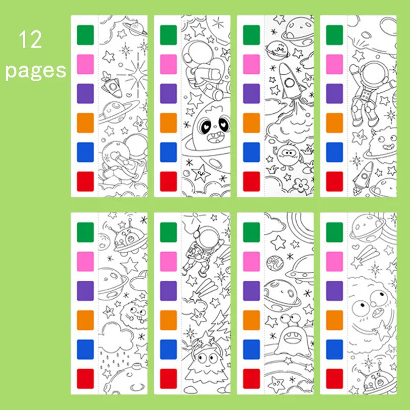 HappyBrush™ Children's Painting & Colouring Book – Watercolour Graffiti Art Toy for Creative Gifts