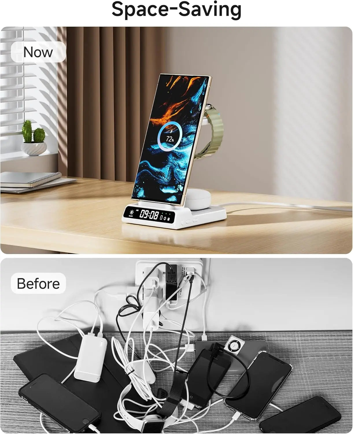 SwanScout ChargeMate™ C01 – 3-in-1 Wireless Charging Dock for Samsung Galaxy Phones, Watch 7