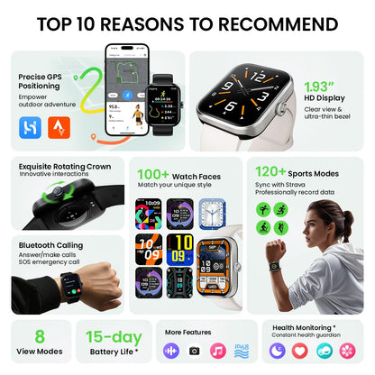 HAYLOU SmartLife™ Watch 4 – GPS Fitness Smartwatch with 1.93'' HD Screen & Phone Call Function