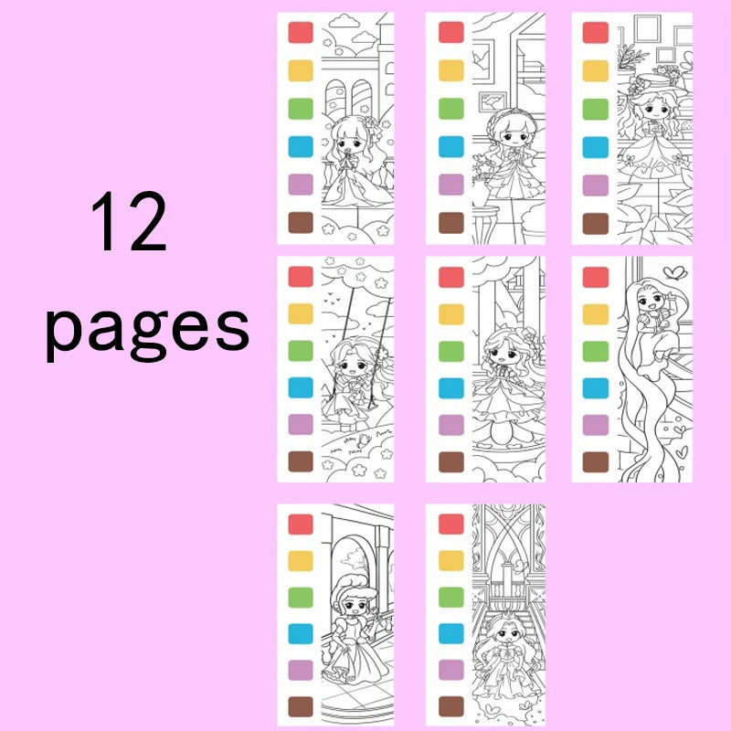 HappyBrush™ Children's Painting & Colouring Book – Watercolour Graffiti Art Toy for Creative Gifts