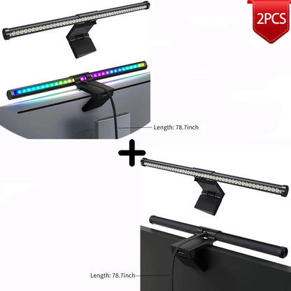 LumoBar™ RGB Monitor Light – 44cm Screen Hanging LED Lamp for Study, Gaming & Atmosphere Lighting
