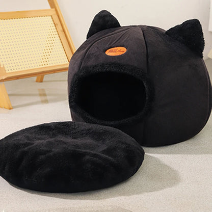 CozyCave™ Deep Sleep Pet Bed – Warm Indoor Basket & Tent for Cats & Small Dogs
