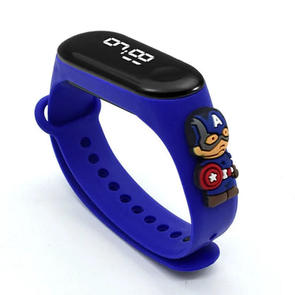 Marvel Cartoon Watch – Digital LED Display, Waterproof, Perfect Gift for Kids & Young Superhero Fans