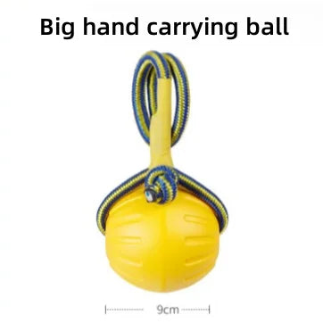 EVA Foam Dog Toy – Floating Ball & Rope Pull Ring for Teething & Training