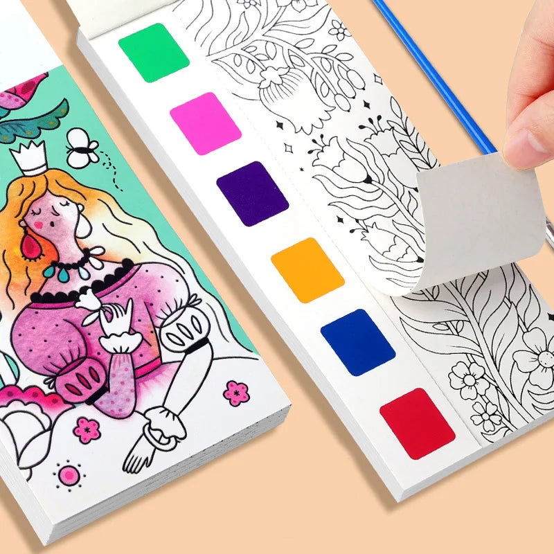 HappyBrush™ Children's Painting & Colouring Book – Watercolour Graffiti Art Toy for Creative Gifts