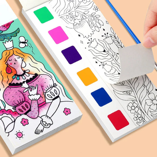 HappyBrush™ Children's Painting & Colouring Book – Watercolour Graffiti Art Toy for Creative Gifts