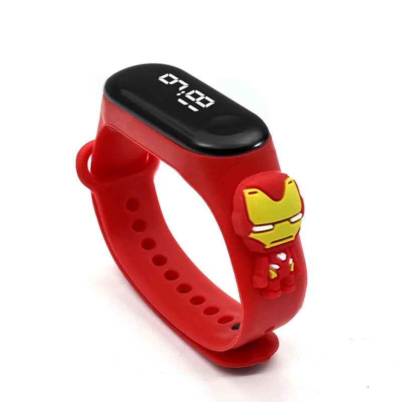 Marvel Cartoon Watch – Digital LED Display, Waterproof, Perfect Gift for Kids & Young Superhero Fans