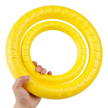 EVA Foam Dog Toy – Floating Ball & Rope Pull Ring for Teething & Training