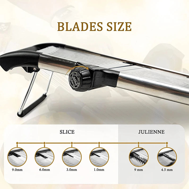 Stainless Steel Adjustable Mandoline Vegetable Slicer & Cutter