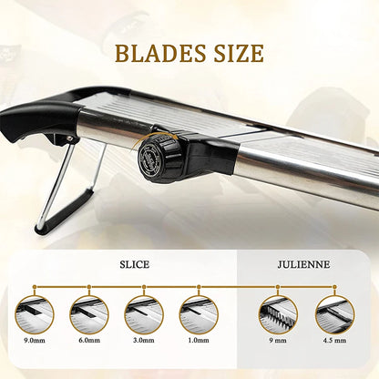 Stainless Steel Adjustable Mandoline Vegetable Slicer & Cutter