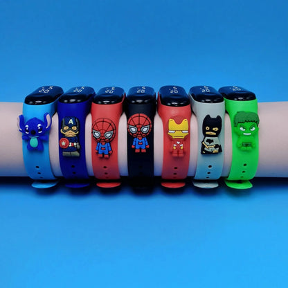 Marvel Cartoon Watch – Digital LED Display, Waterproof, Perfect Gift for Kids & Young Superhero Fans