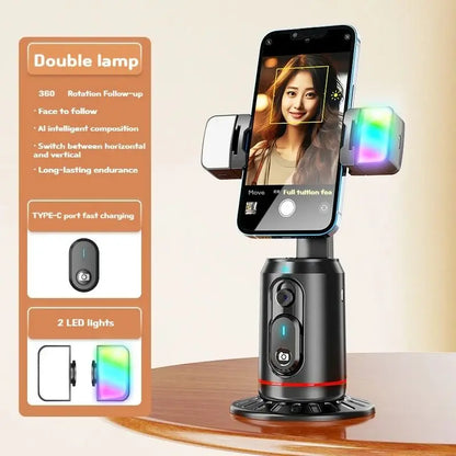 COOL DIER 2025 SmartFollow™ 360° Rotation Gimbal – Face Tracking Tripod & Selfie Stick for TikTok & Live Streaming