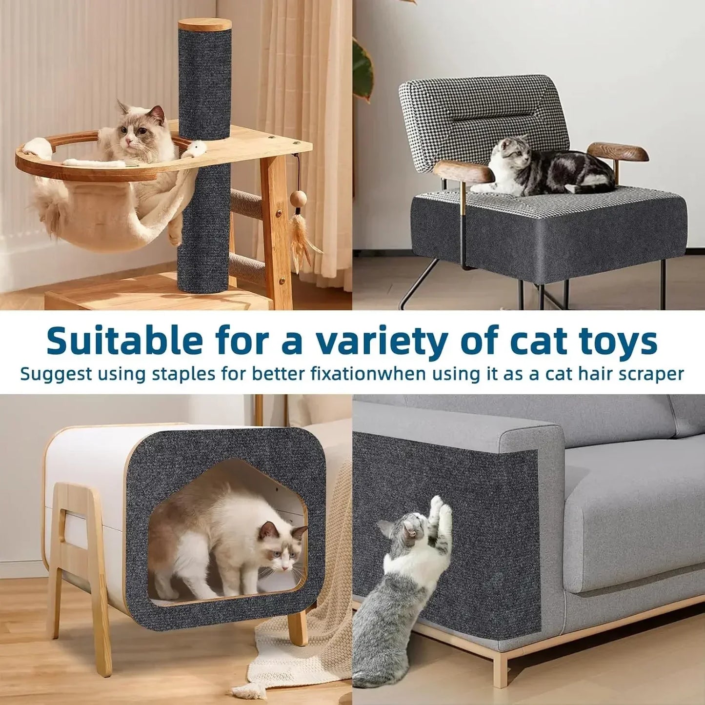KittyGuard™ 7-Colour Self-Adhesive Cat Scratch Mat – Sofa & Furniture Protector Carpet