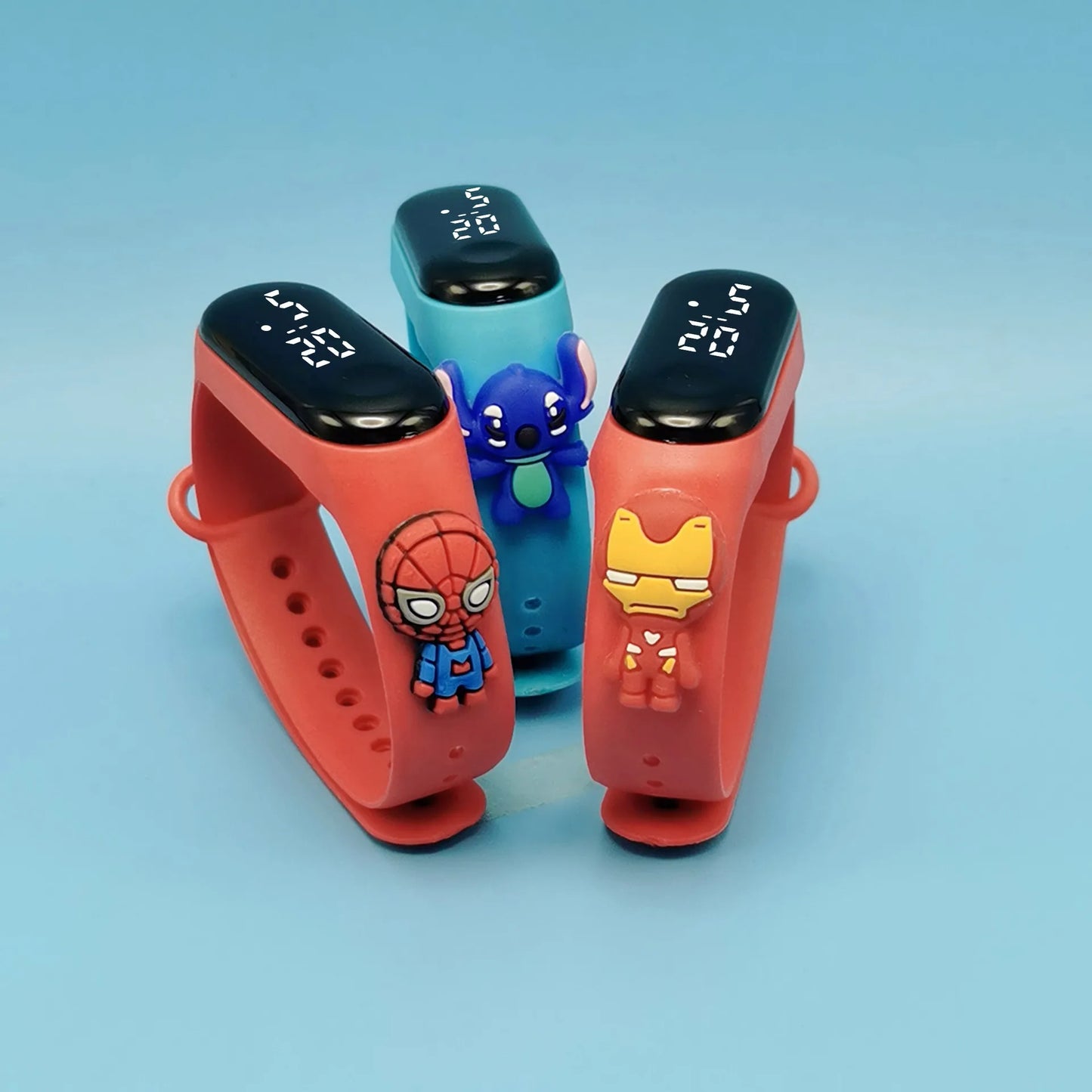 Marvel Cartoon Watch – Digital LED Display, Waterproof, Perfect Gift for Kids & Young Superhero Fans