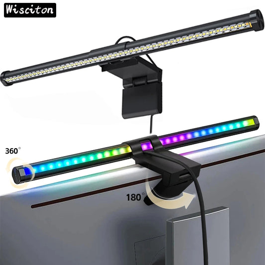 LumoBar™ RGB Monitor Light – 44cm Screen Hanging LED Lamp for Study, Gaming & Atmosphere Lighting